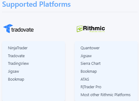 BluSky Trading Supported Platforms